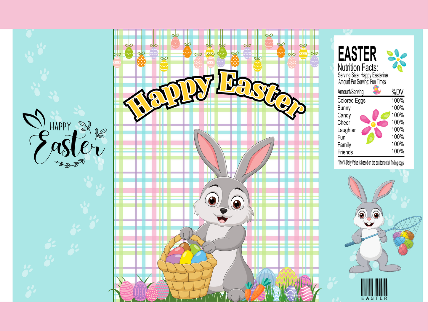 Editable Easter Chip bag Template