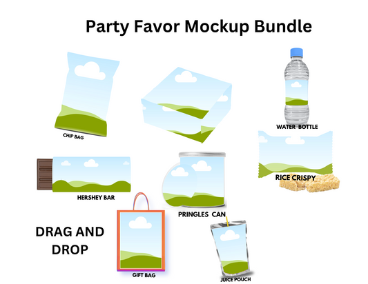 Party Favor Mock Up Template