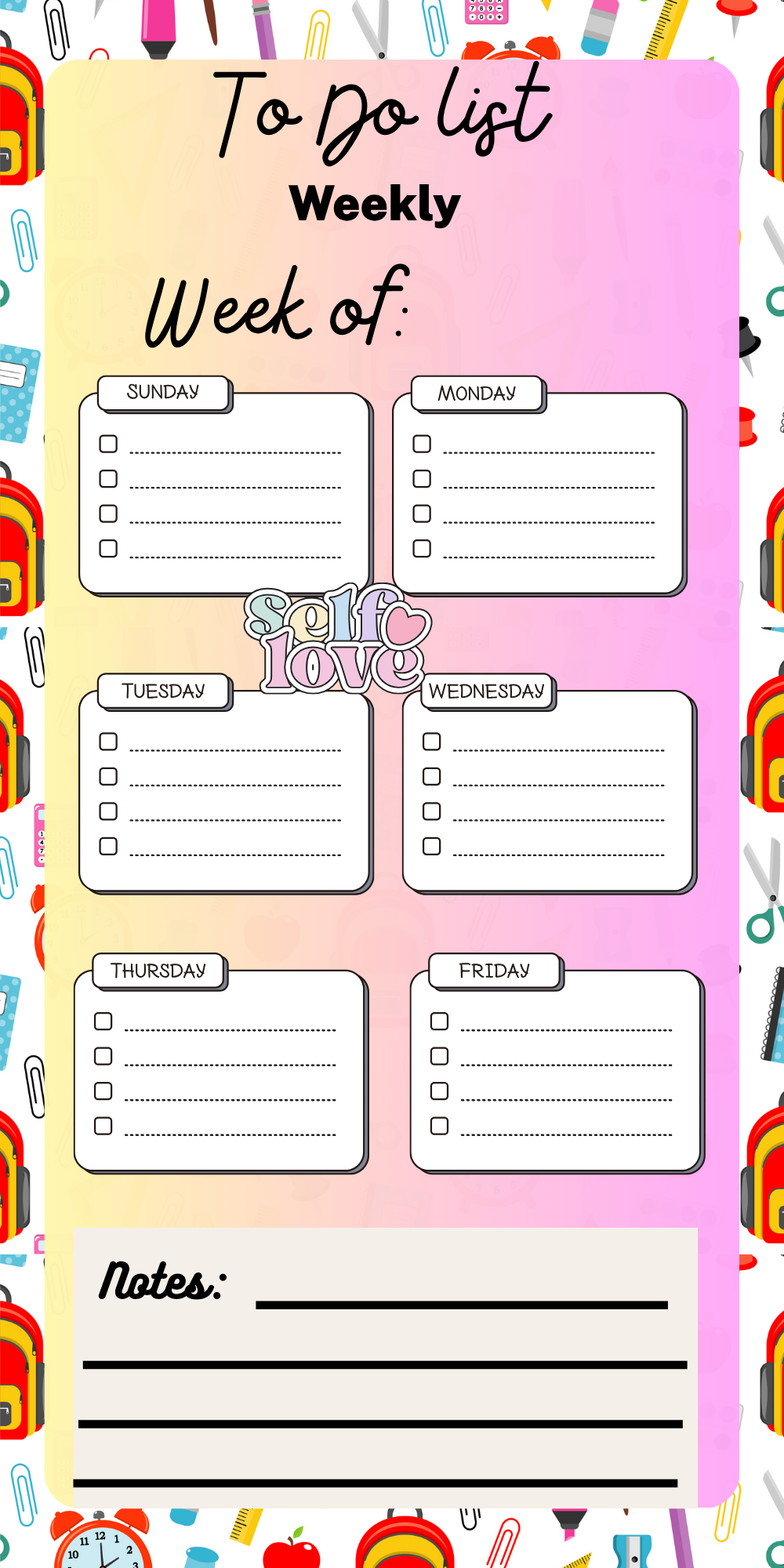 To Do List Notepad